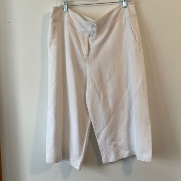 david n White Line blend wide-leg capris, size 16 - Picture 1 of 3